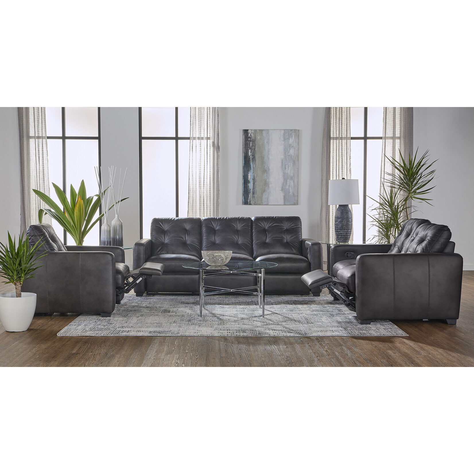 Hughes Furniture Hughes Furniture Dbl Reclining Chair in Sheath Walnut