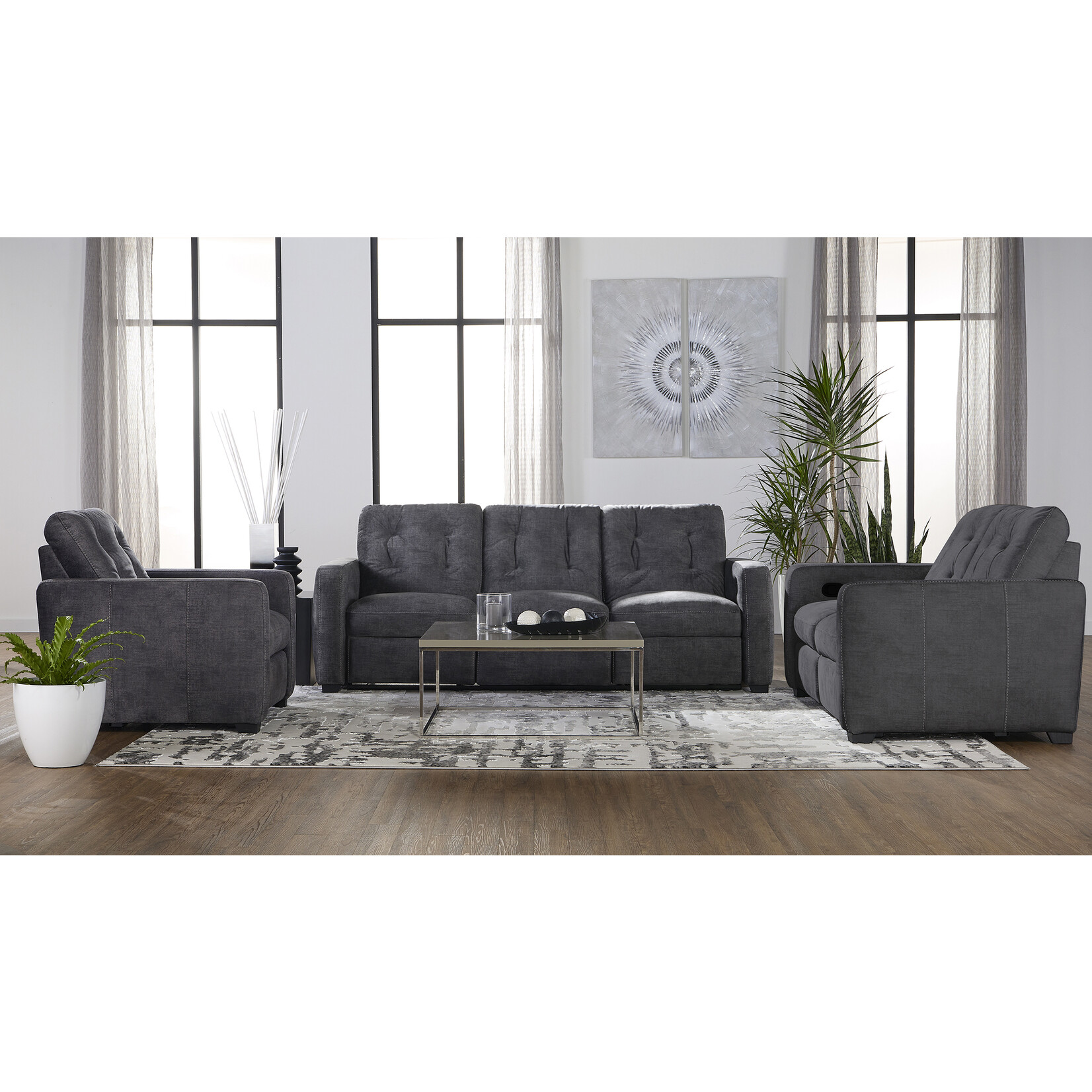 Hughes Furniture Hughes Furniture Reclining Chair in Supple Shadow