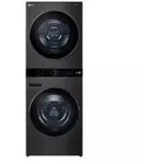LG #*WKHC252HBA - LG 5.0 cu. ft. Washer 7.8 cu. ft. Dual Inverter Heat Pump Ventless Dryer Electric Laundry Center in Black Steel