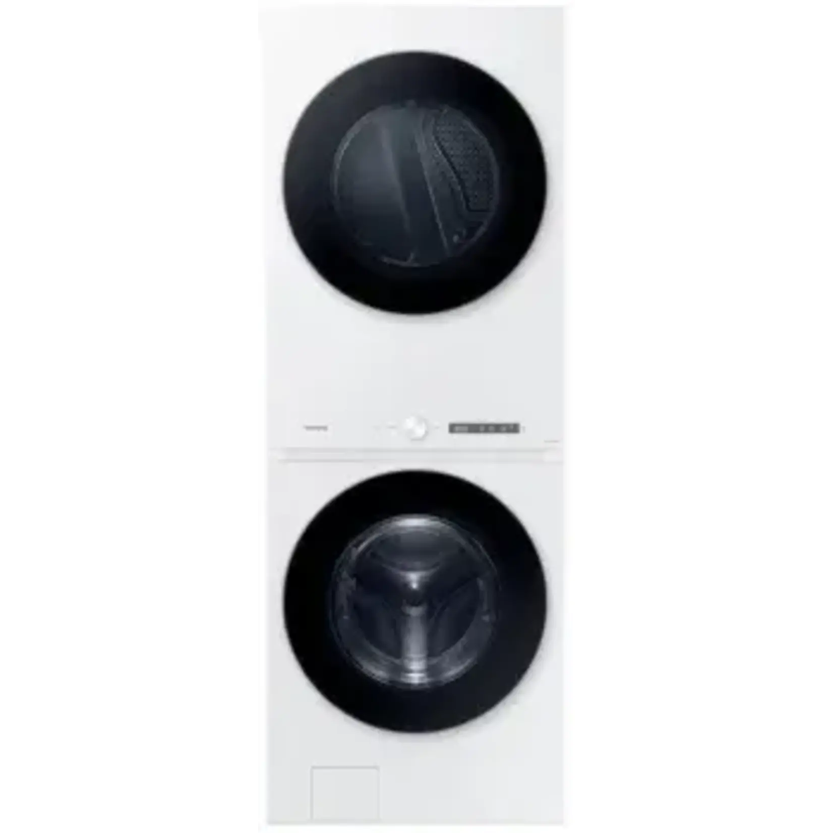 LG WH46DBH100GW Bespoke 4.6 cu. ft. Capacity Single Unit AI Laundry Hub Washer with Steam Wash and 7.6 cu. ft. Gas Dryer in White