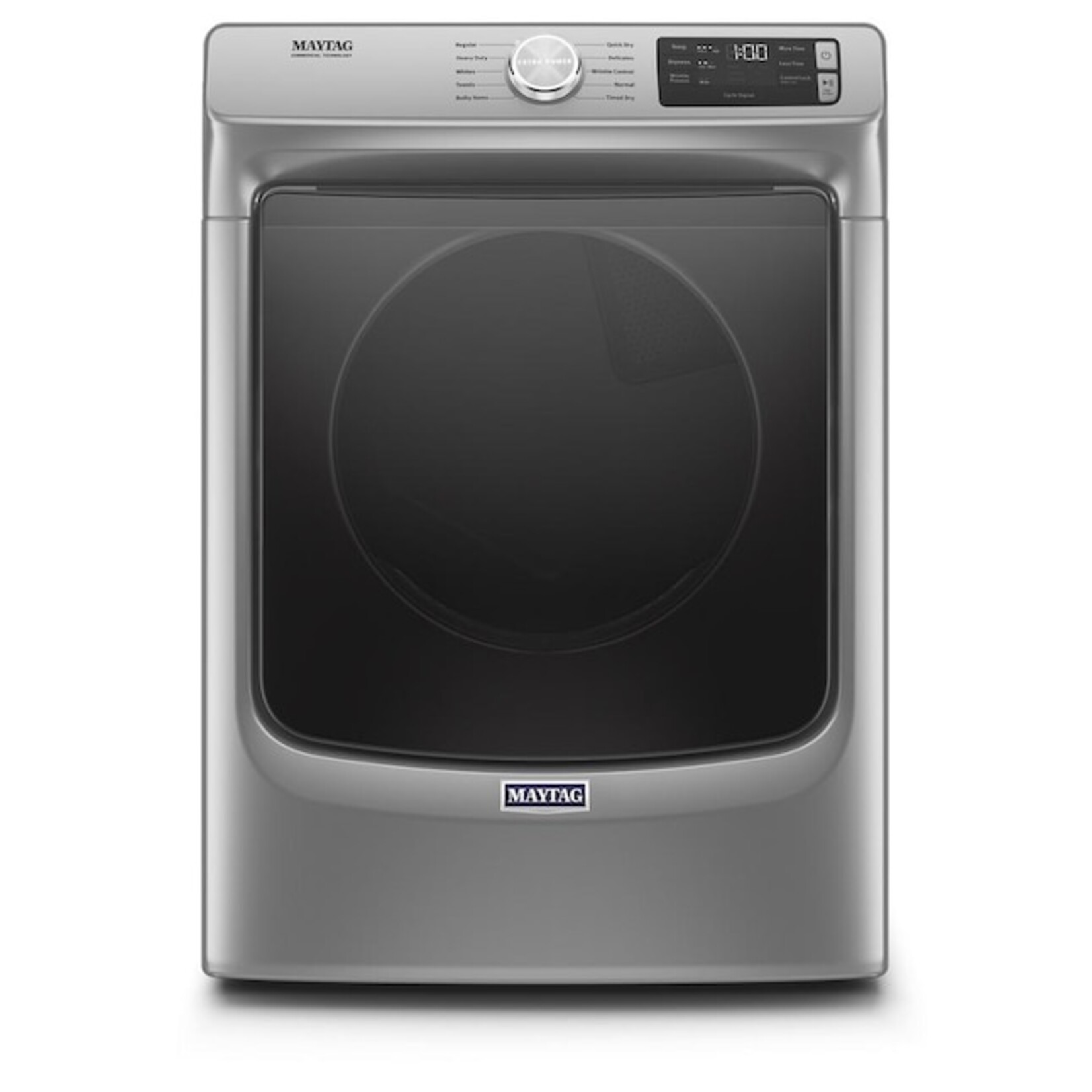 Maytag Maytag 7.3-cu ft Reversible Side Swing Door Stackable Gas Dryer in Metallic Slate
