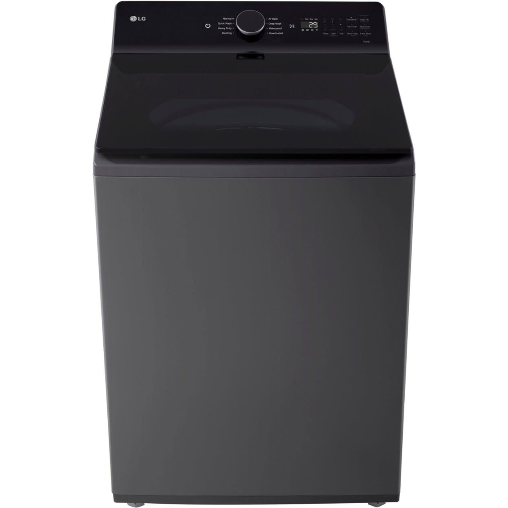 LG #WT8400CB - LG  5.5 Cu. Ft. High Efficiency Smart Top Load Washer with EasyUnload in Matte Black