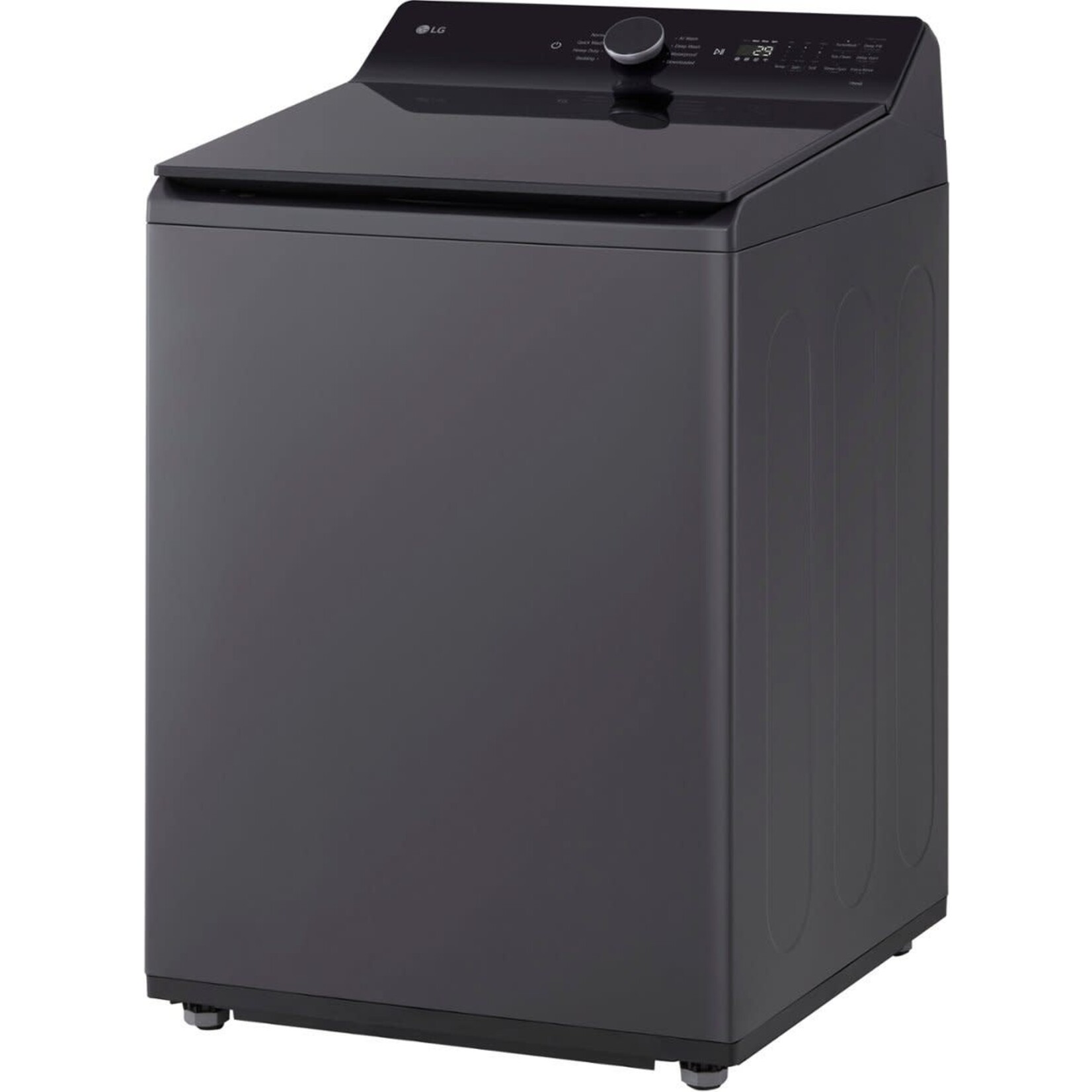 LG #WT8400CB - LG  5.5 Cu. Ft. High Efficiency Smart Top Load Washer with EasyUnload in Matte Black