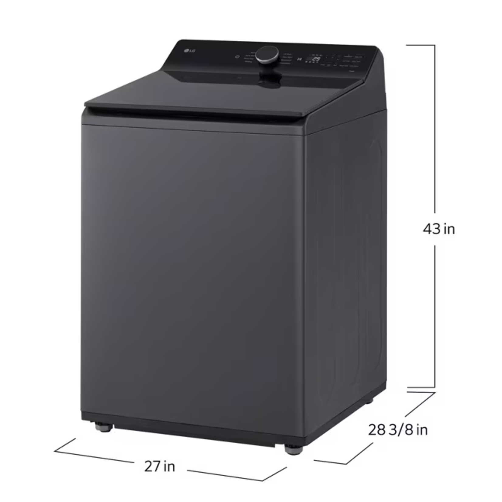 LG #WT8400CB - LG  5.5 Cu. Ft. High Efficiency Smart Top Load Washer with EasyUnload in Matte Black