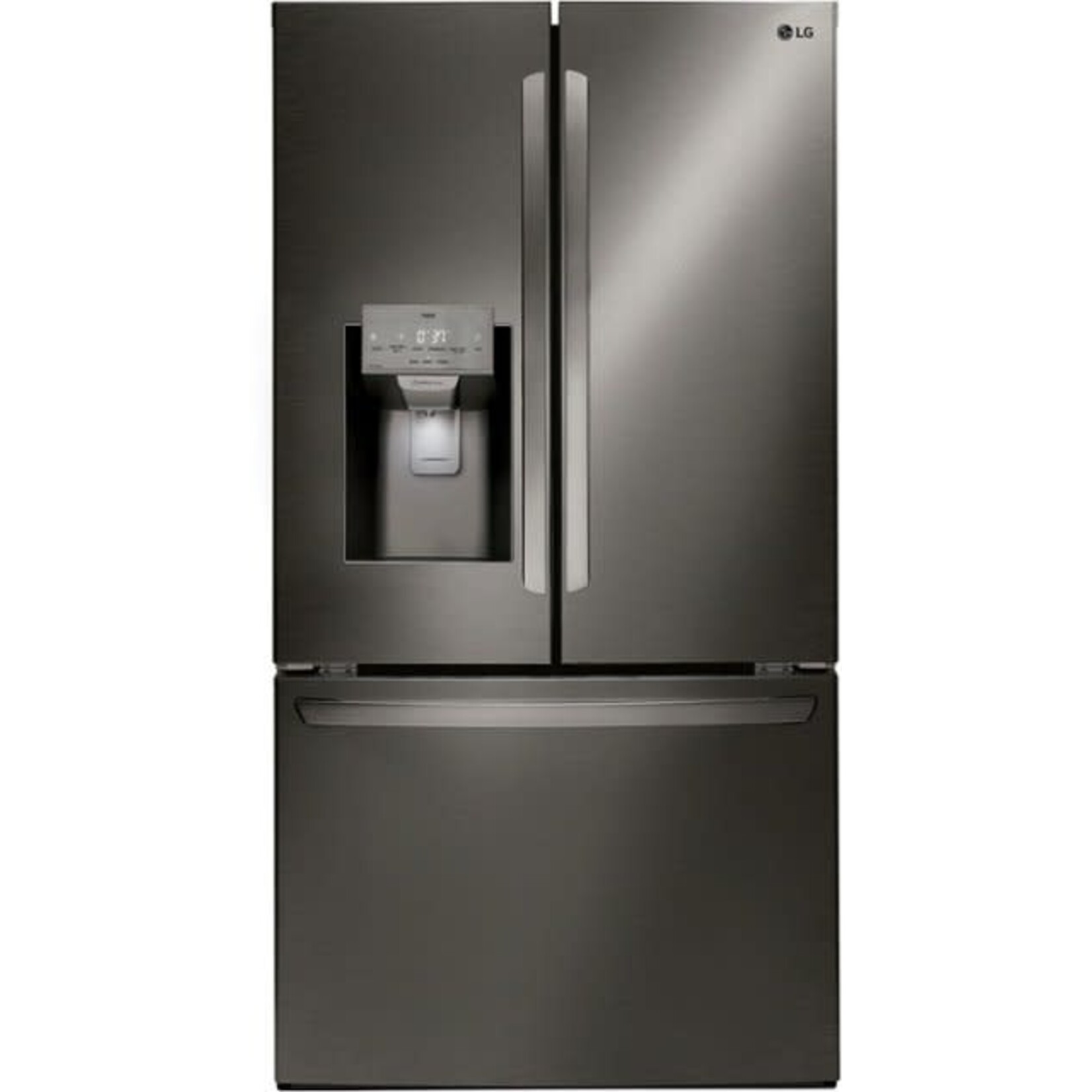 LG LRFS28XBD - LG 27.7 Cu. Ft. French Door Smart Refrigerator with External Ice and Water in Black Stainless Steel