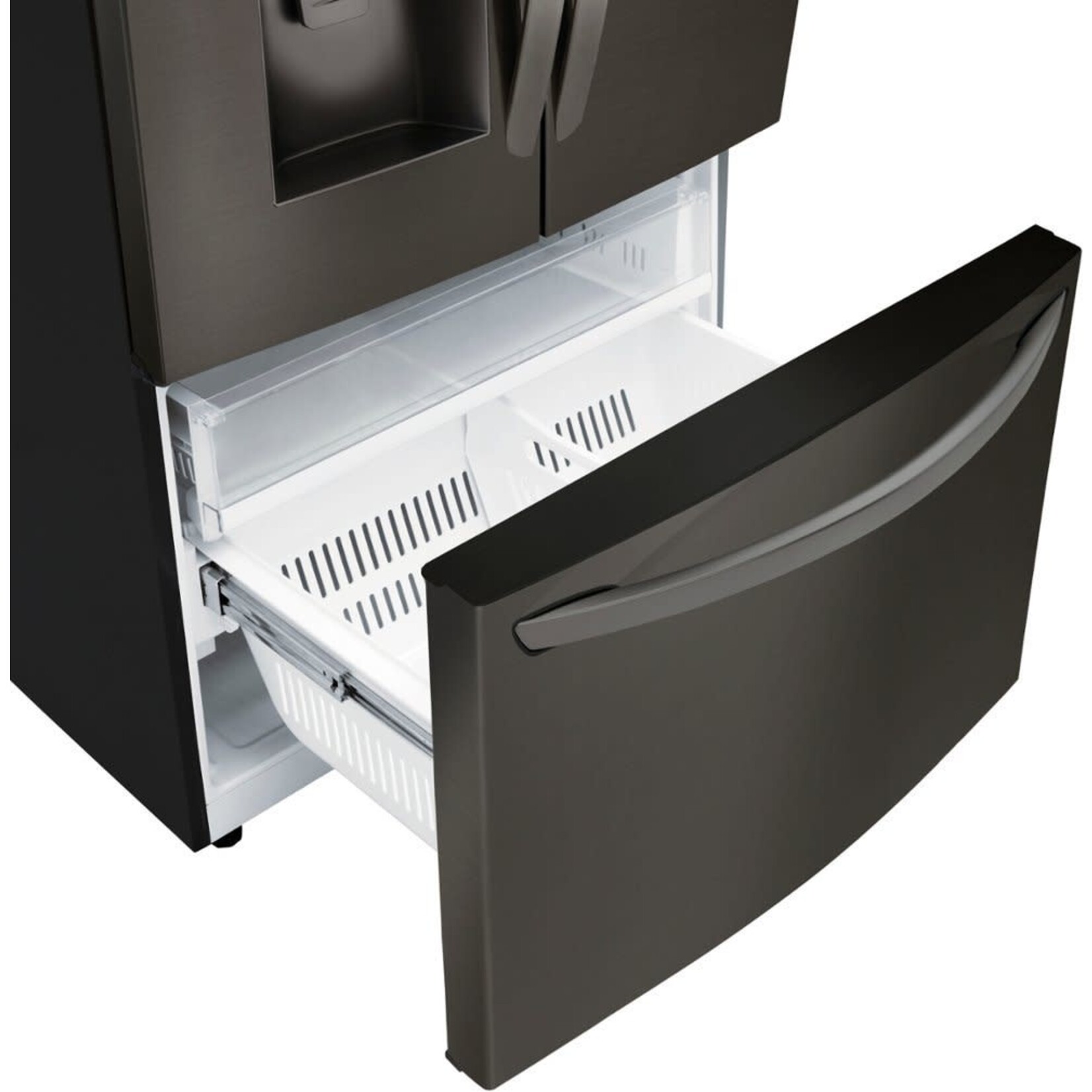 LG LRFS28XBD - LG 27.7 Cu. Ft. French Door Smart Refrigerator with External Ice and Water in Black Stainless Steel