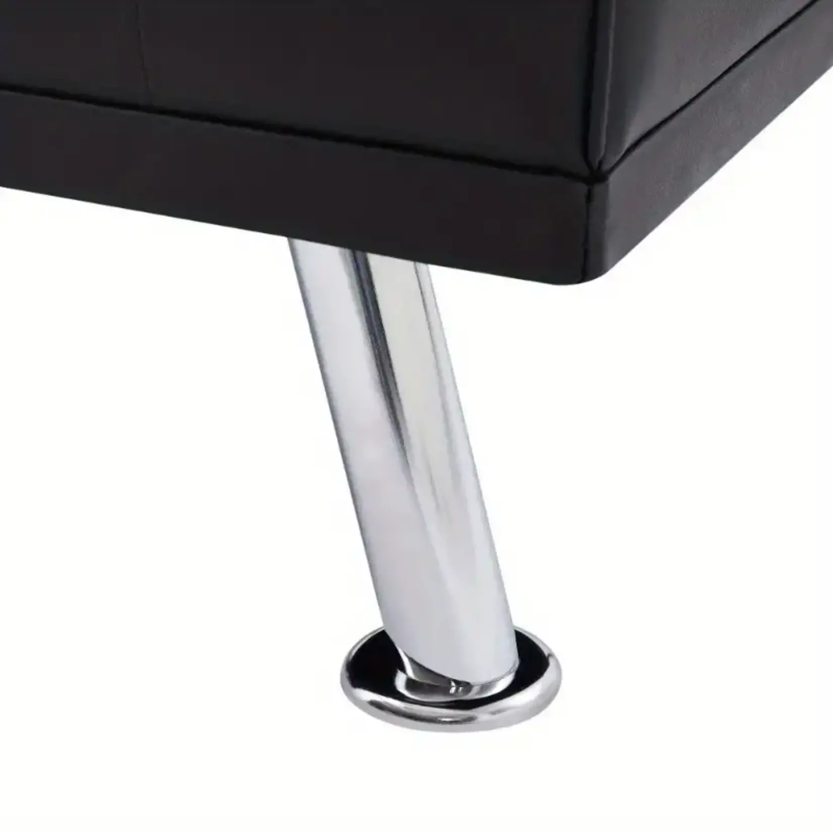 *210TW239009 - Black Foldable Sofa Bed With Cup Holder