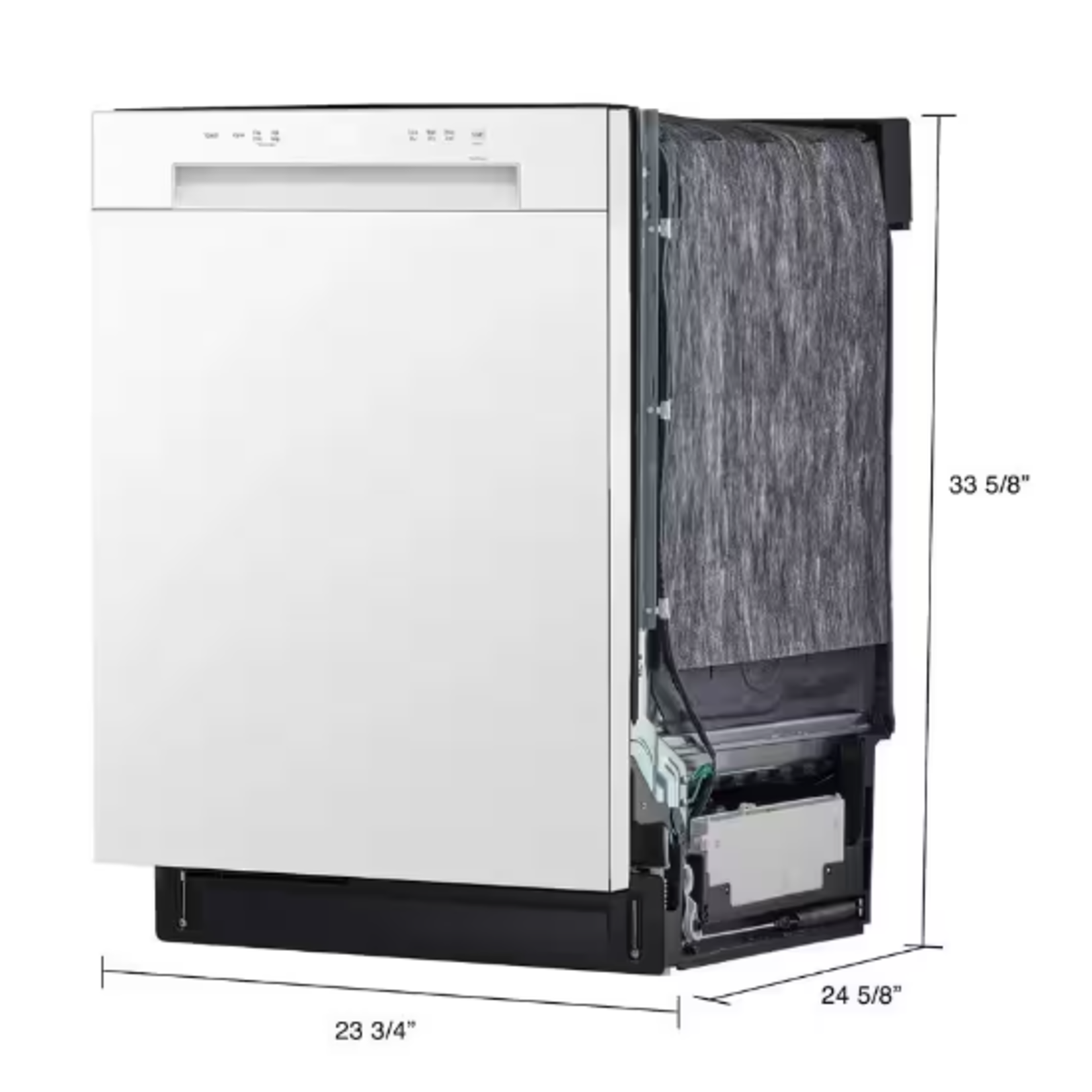 LG #LDFC2423W - LG  24" Wide Front Control Dishwasher with LoDecibel Operation and Dynamic Dry™ in White