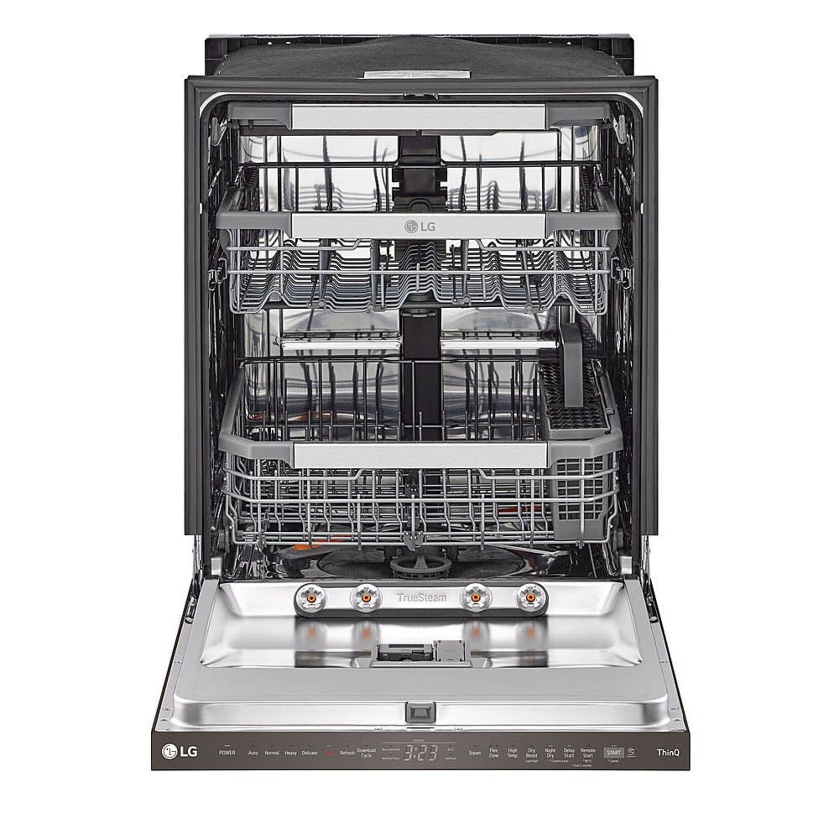 LG #LDPH7972D - LG - 24" Top Control Smart Built-In Stainless Steel Tub Dishwasher with 3rd Rack, QuadWash Pro and 42dba - PrintProof Black Stainless steel