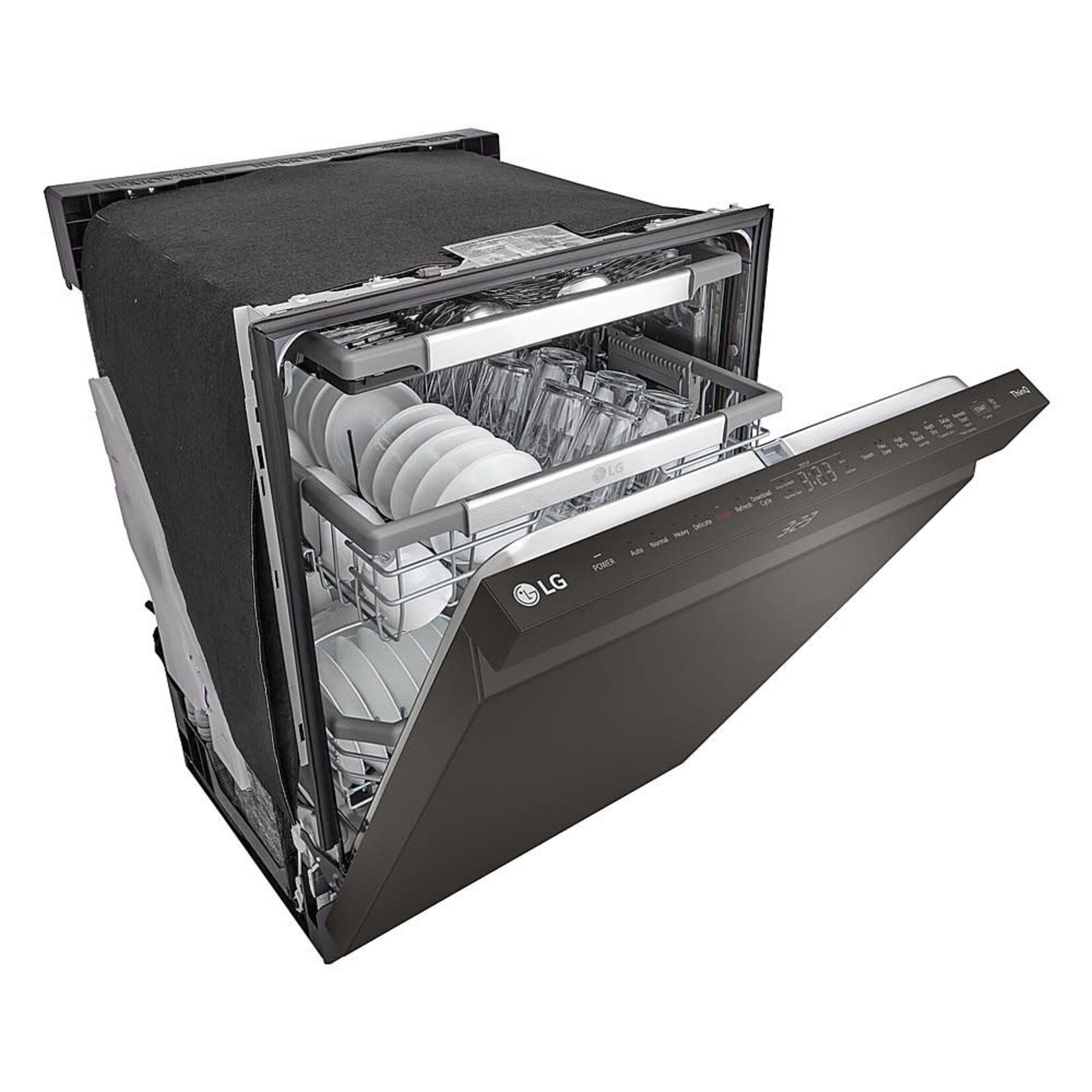 LG #LDPH7972D - LG - 24" Top Control Smart Built-In Stainless Steel Tub Dishwasher with 3rd Rack, QuadWash Pro and 42dba - PrintProof Black Stainless steel