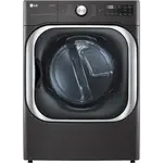 LG DLEX8900B 9.0 cu. ft. Vented SMART Stackable Electric Dryer in Black Steel with TurboSteam and Sensor Dry Technology