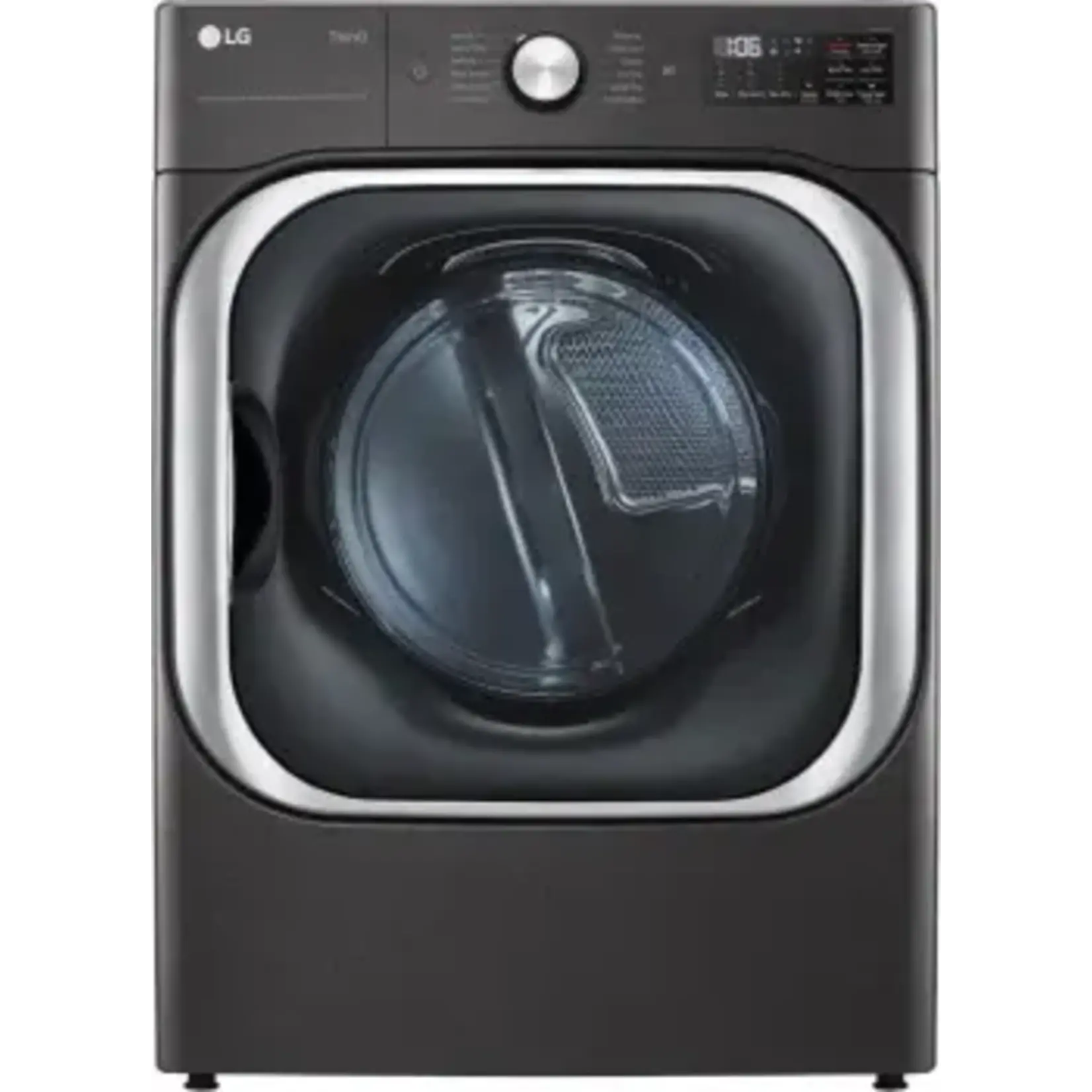 LG DLEX8900B 9.0 cu. ft. Vented SMART Stackable Electric Dryer in Black Steel with TurboSteam and Sensor Dry Technology