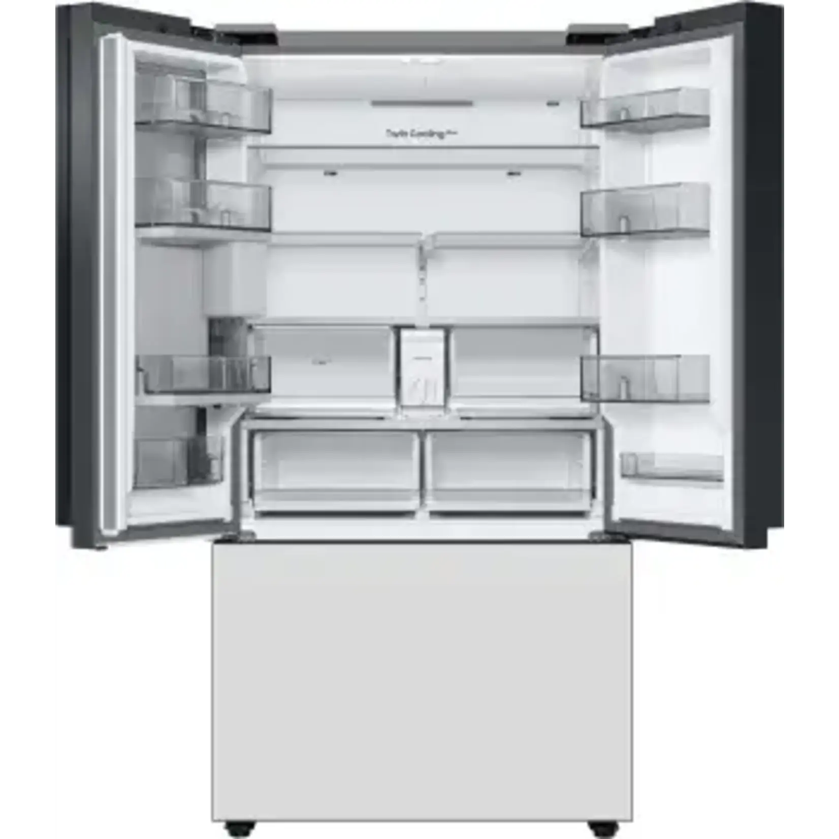 SAMSUNG #RF30BB6600AP Samsung Bespoke 30.1-cu ft Smart French Door Refrigerator with Dual Ice Maker and Water Dispenser and Door within Door (Panels Sold Separately) ENERGY STAR