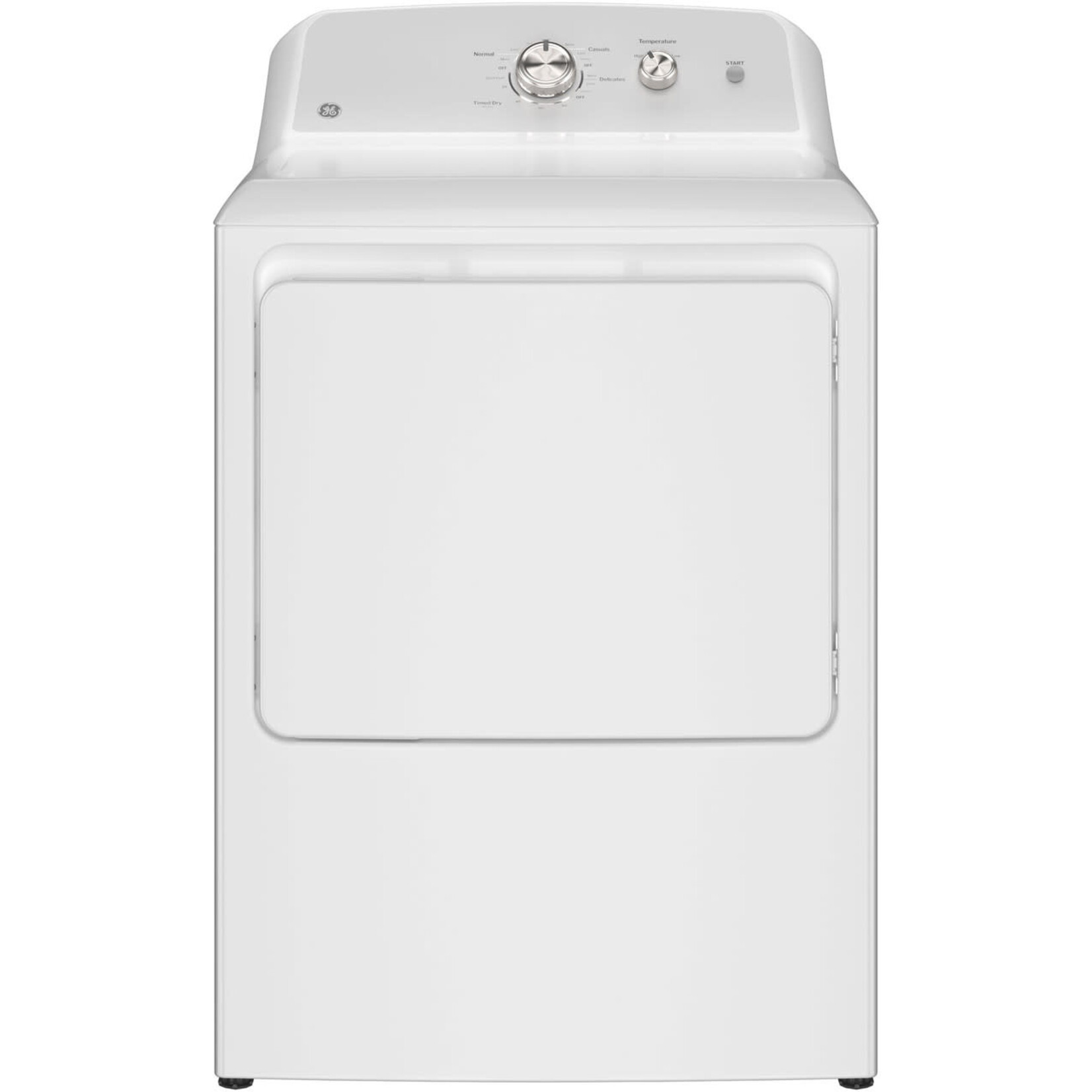 GE #GTD38EASWWS GE® 7.2 cu. ft. Capacity Electric Dryer with Up To 120 ft. Venting​ and Reversible Door​