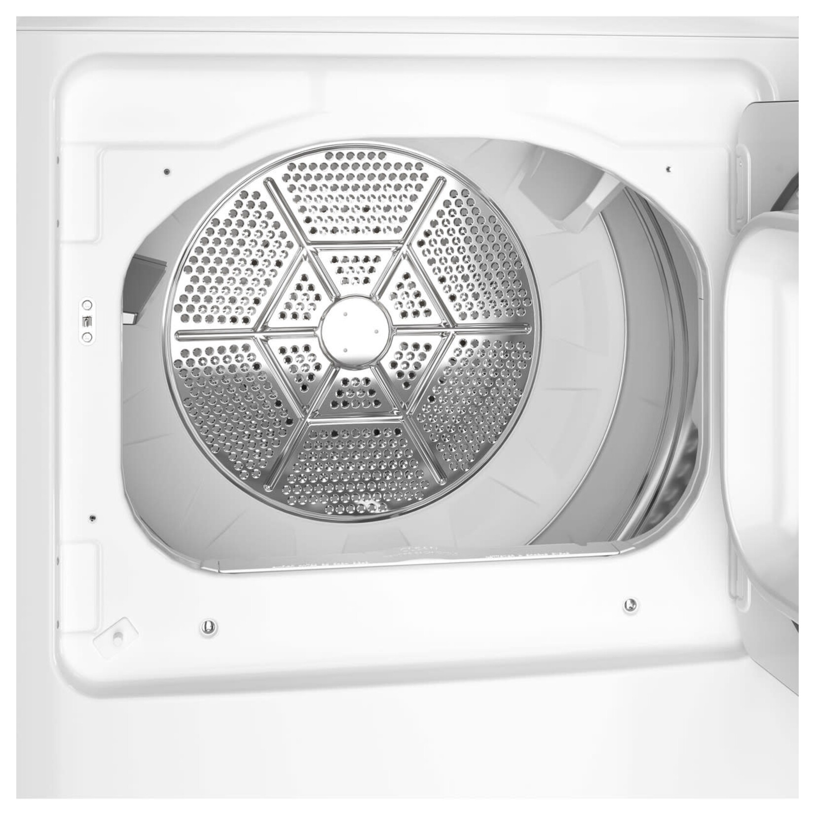 GE #GTD38EASWWS GE® 7.2 cu. ft. Capacity Electric Dryer with Up To 120 ft. Venting​ and Reversible Door​