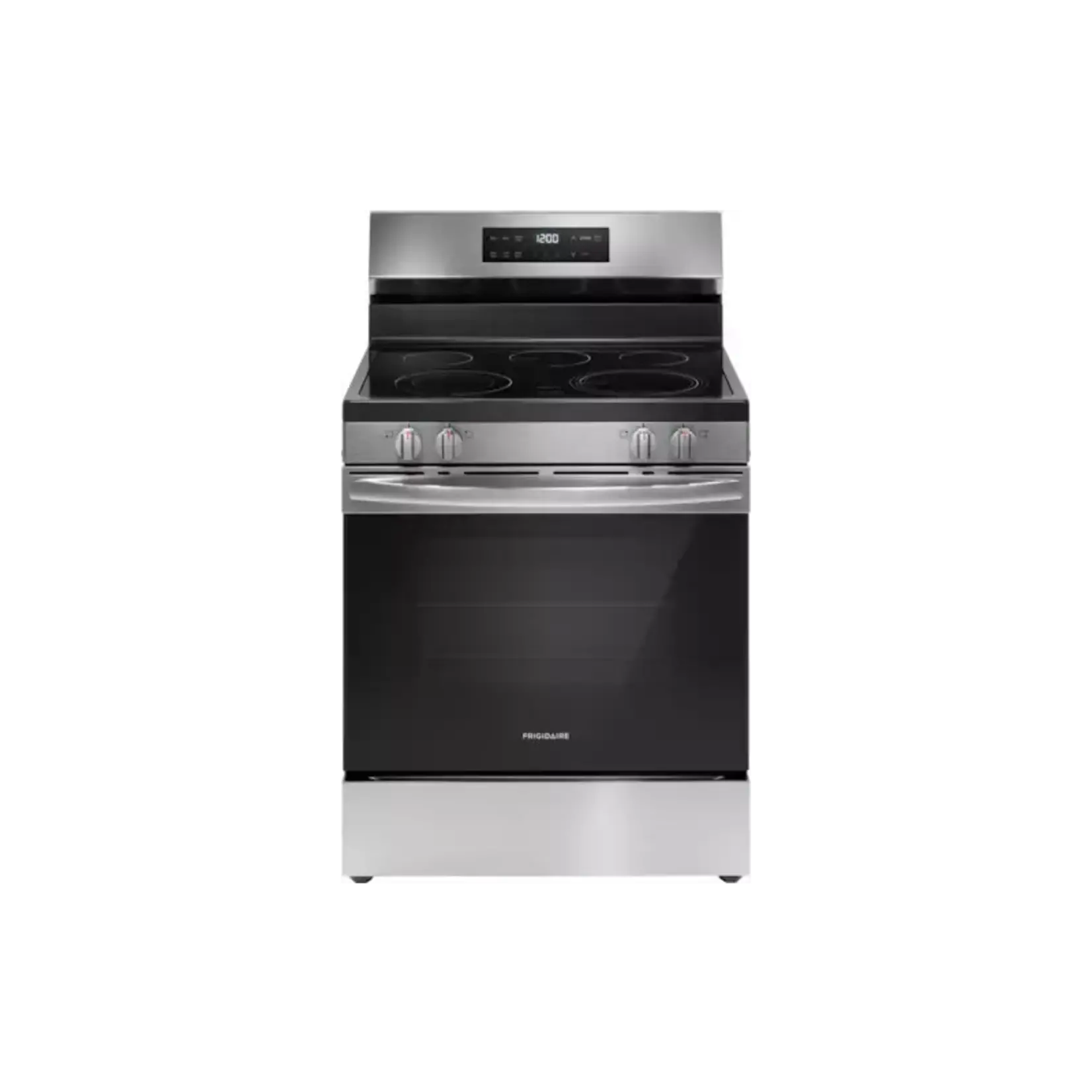 Frigidaire *FCRE306LAF Frigidaire 30-in Glass Top 5 Burners 5.3-cu ft Steam Cleaning Freestanding Electric Range (Easycare Stainless Steel) Item #5608278 |  Model #FCRE306LAF