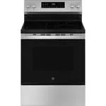 GE GRF600AVSS GE® 30 in. 5 Burner Element Smart Free-Standing Electric Range in Stainless w/EasyWash Oven Tray & No-Preheat Air Fry