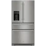KitchenAid *KRMF536RPS 26.2 cu. ft. Standard Depth French Door Refrigerator in Fingerprint Resistant Stainless Steel with Platinum Interior