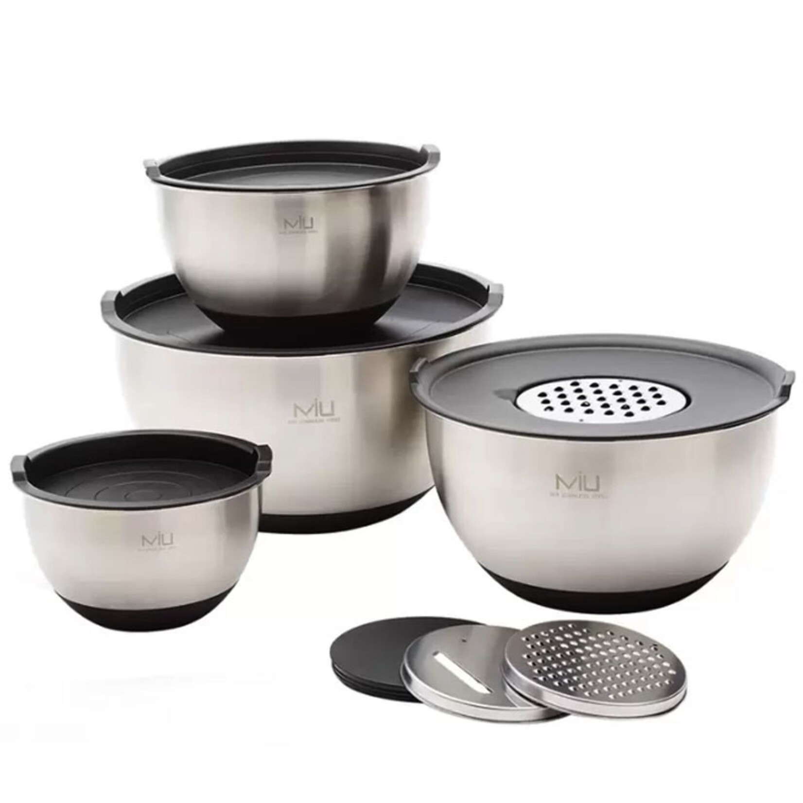 1039445 MIU Stainless Steel Mixing Bowl with Graters, Set of 8