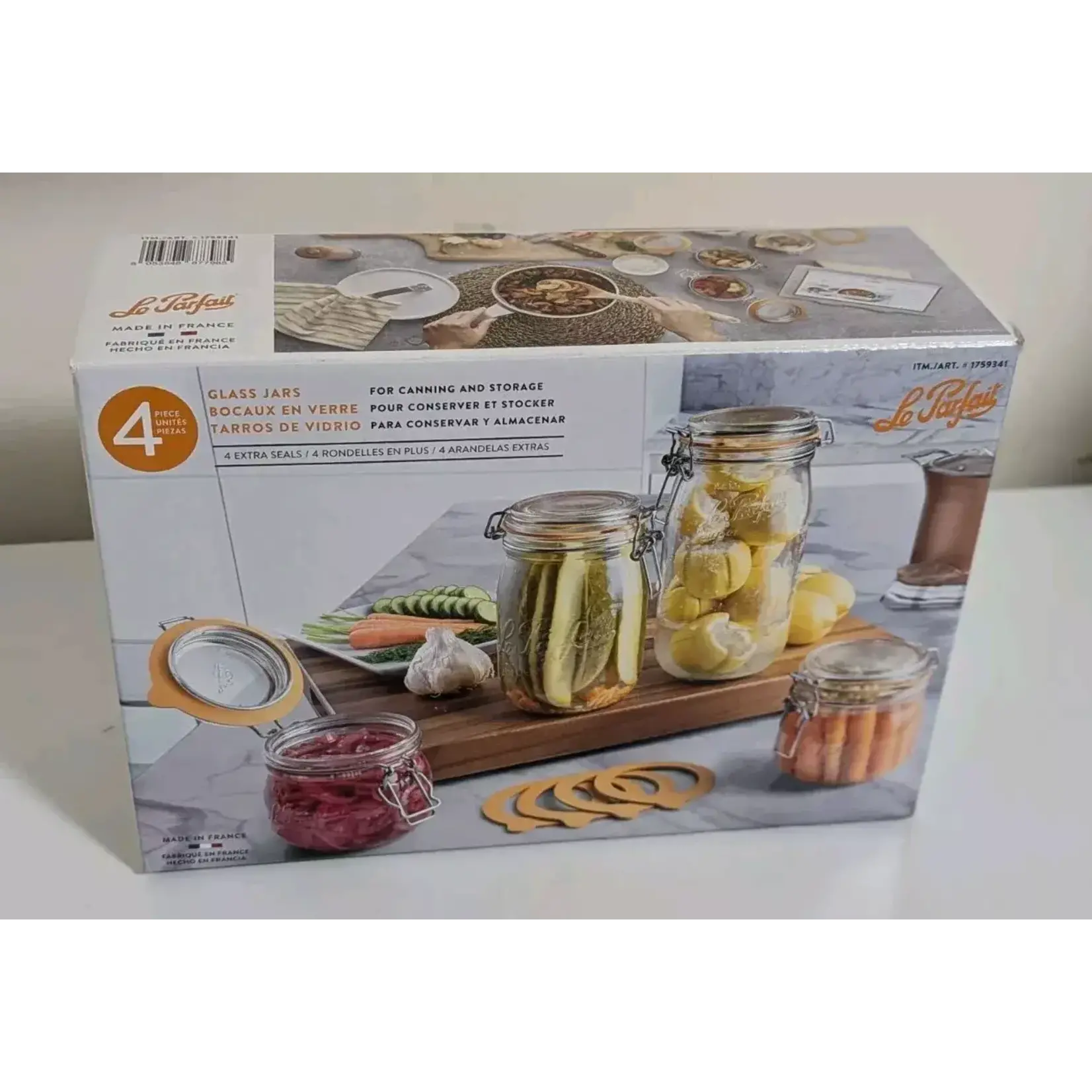 860044002367 Le Parfait Super Canning Jars, Set of 4