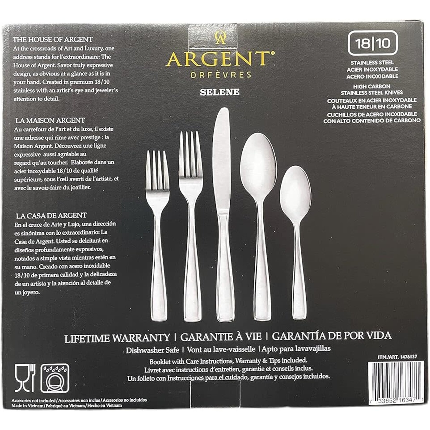 1476137 Argent Orfèvres, Selene 20-piece Flatware Set