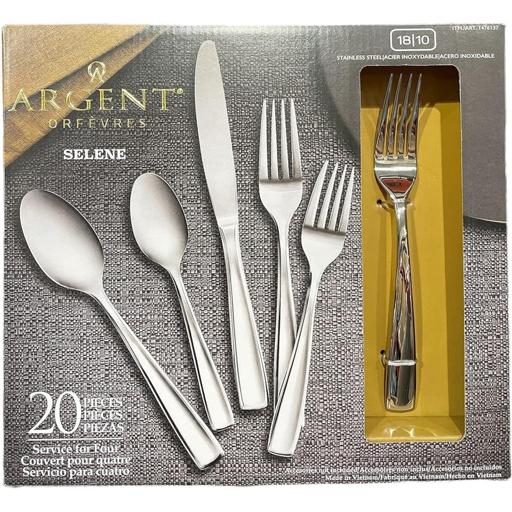1476137 Argent Orfèvres, Selene 20-piece Flatware Set