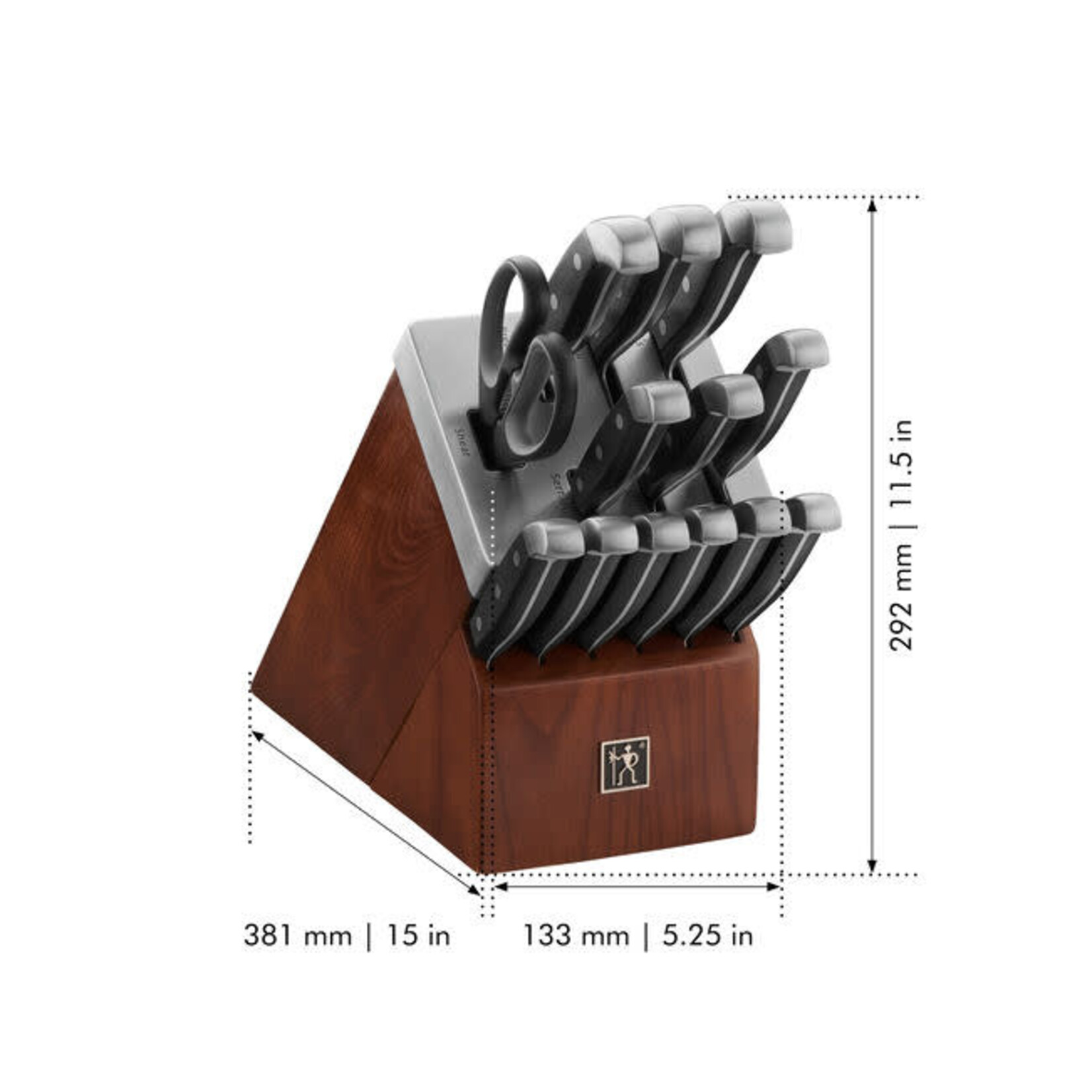 980357420 HENCKELS Graphite 14-piece Self-Sharpening Knife Block Set for Paring, Boning, Santoku, Chefs, and Carving, Kitchen Shears