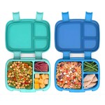 Bentgo Fresh (Blue/Green 2 PACK) - New & Improved Leak-Proof, Versatile 4-Compartment Bento-Style Lunch Box