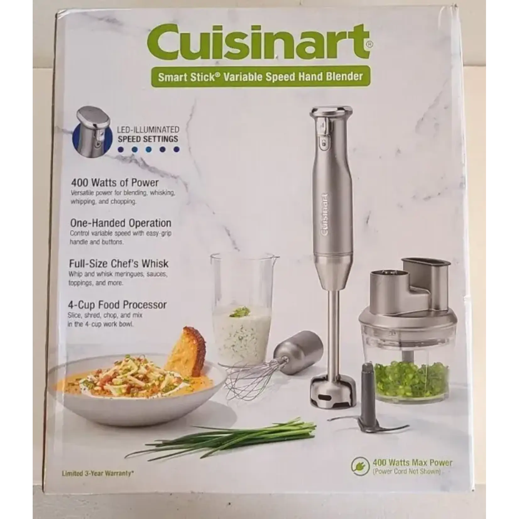 Cuisinart HB-400PC Smart Stick Variable Speed Hand Blender New Never Used