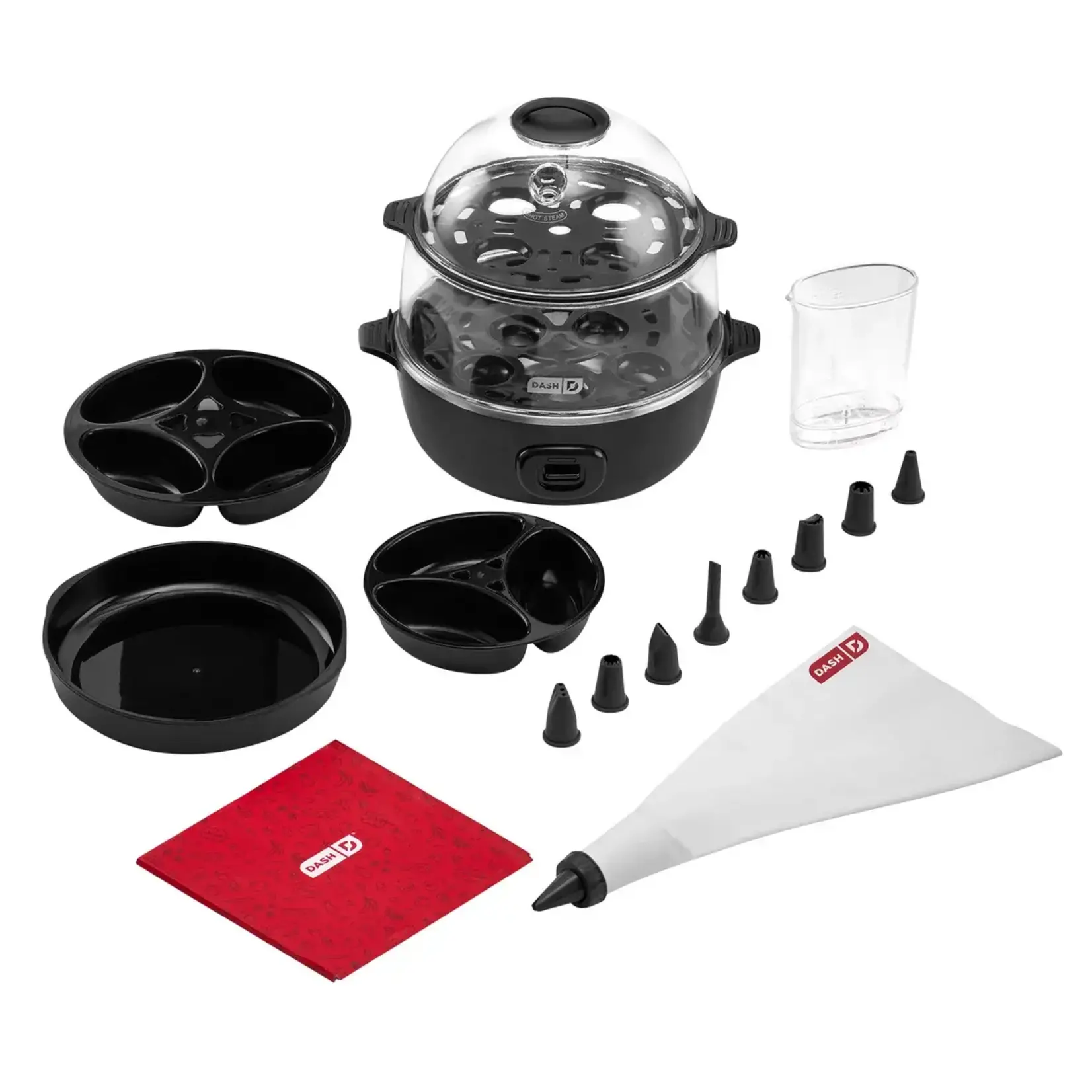 DED012BK  Dash 17-piece All-in-One Egg Cooker