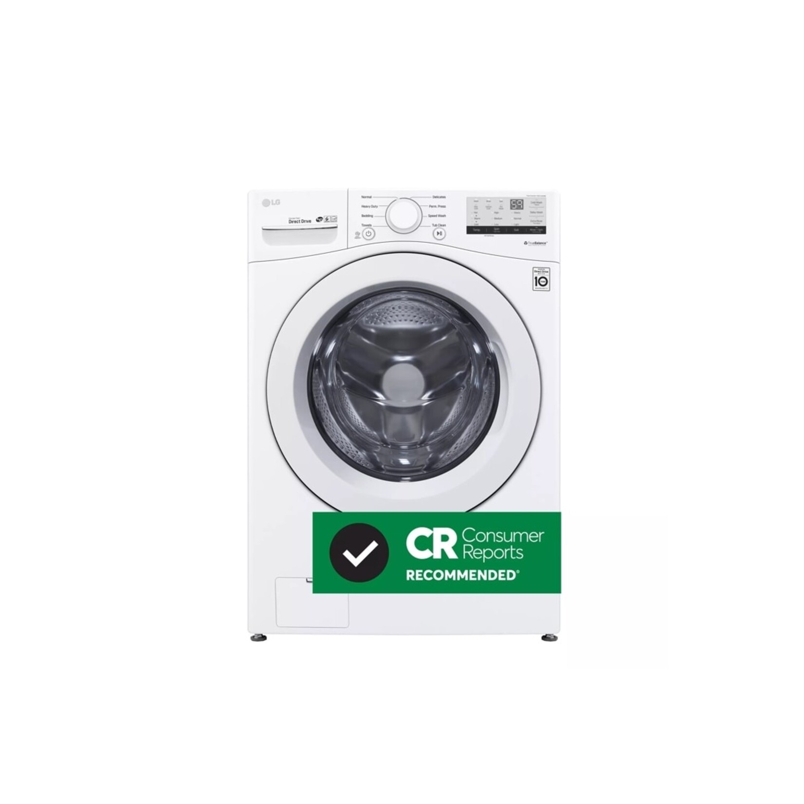LG #*WM3400CW - LG 4.5 cu. ft. Ultra Large Capacity Front Load Washer in White