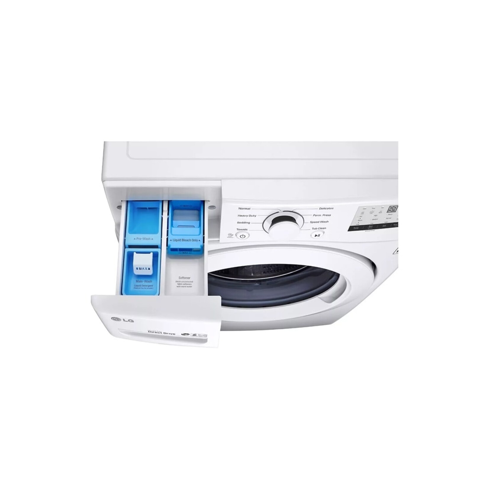 LG Dent #WM3400CW - LG 4.5 cu. ft. Ultra Large Capacity Front Load Washer in White
