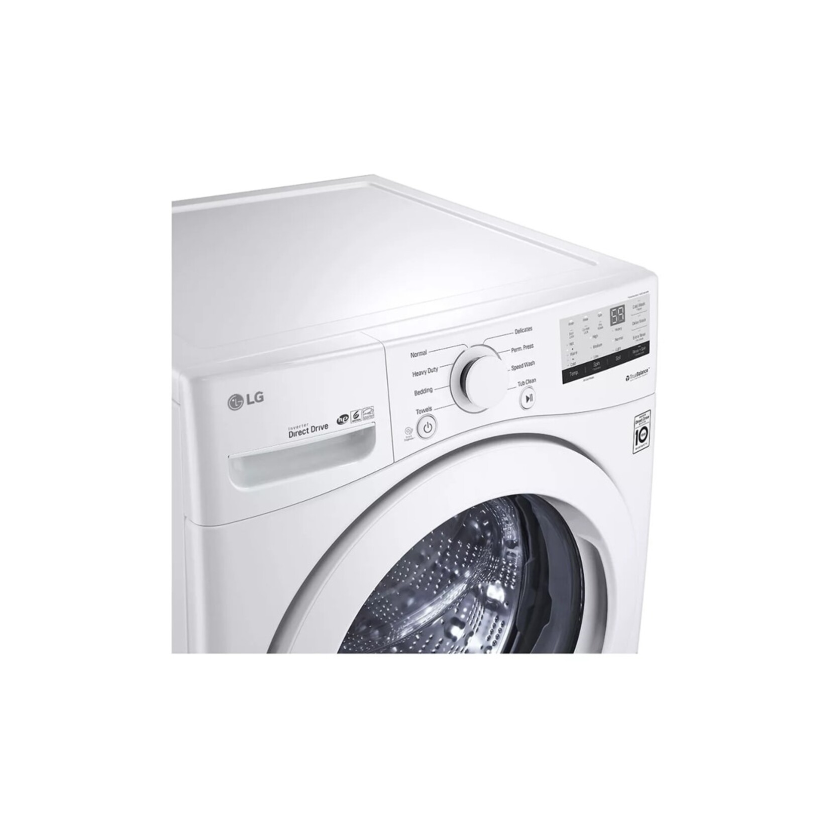 LG Dent #WM3400CW - LG 4.5 cu. ft. Ultra Large Capacity Front Load Washer in White