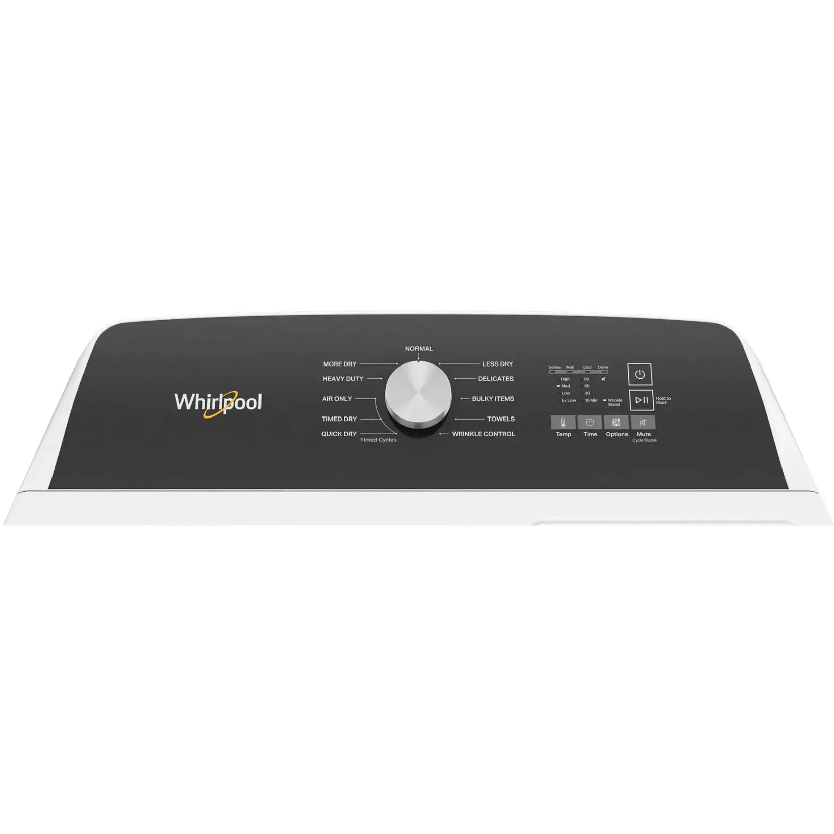 Whirlpool WED5010LW-7 cu. ft. White Top Load Gas Moisture Sensing Dryer