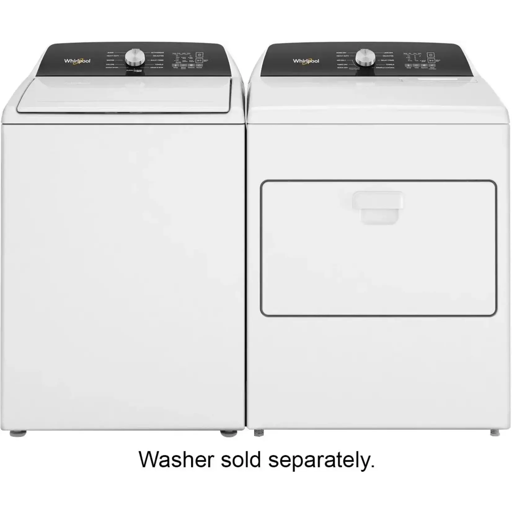 Whirlpool WED5010LW-7 cu. ft. White Top Load Gas Moisture Sensing Dryer