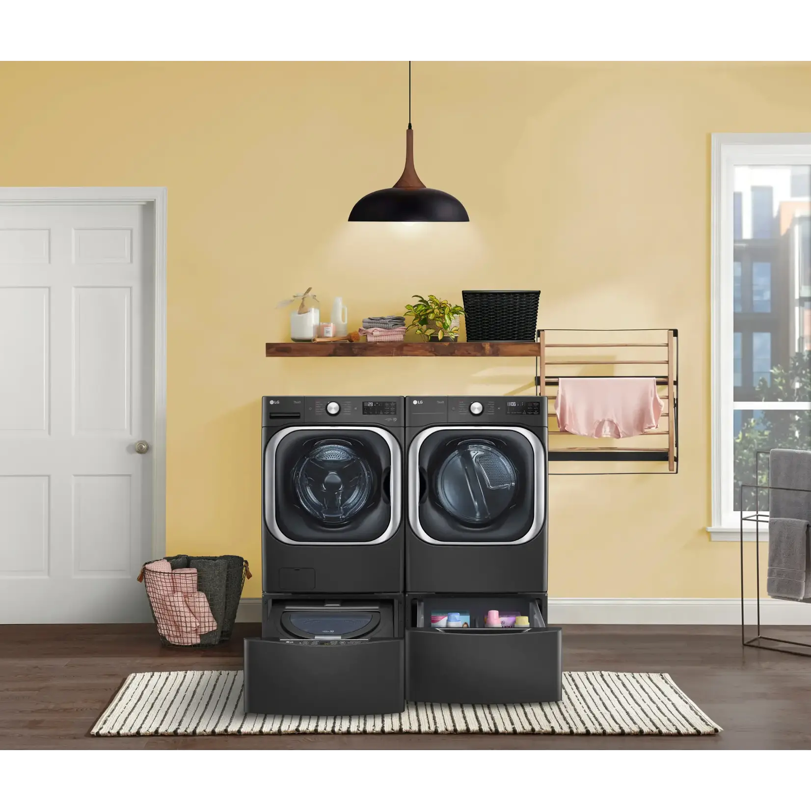 LG #*WD200CB 1.0 cu. ft. LG SideKick™ Pedestal Washer, LG TWINWash™ Compatible