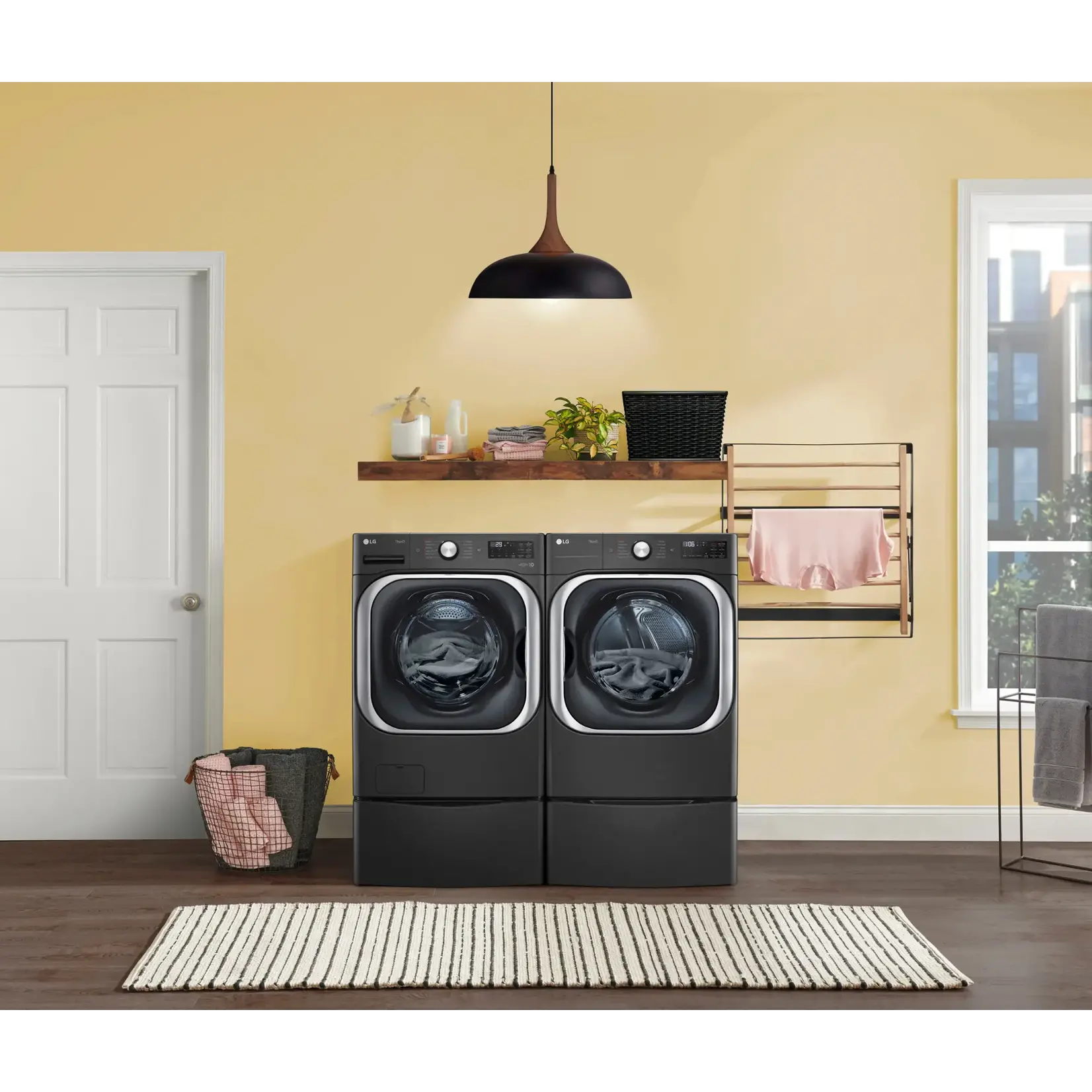 LG #*WD200CB 1.0 cu. ft. LG SideKick™ Pedestal Washer, LG TWINWash™ Compatible