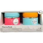 *Thermoflask Insulated food jar Stainless steel BPA free 2 pack 20 oz Pink Blue