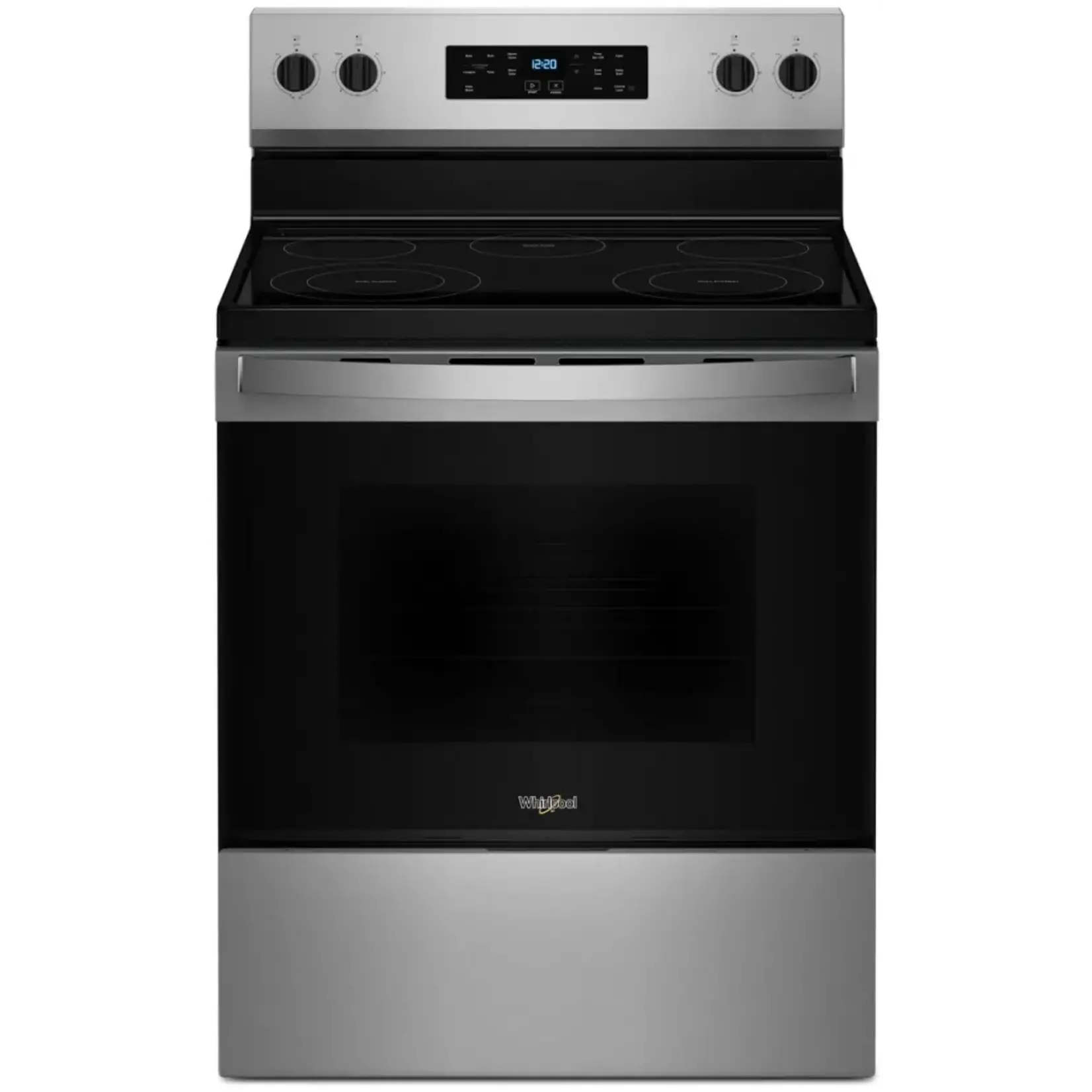 Whirlpool #WFES3330RS Whirlpool 30 in. 5 Burner Element Freestanding Electric Range in Stainless Steel with Thermal