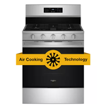 Whirlpool #*WFGS5030RZ Whirlpool 30-inch Gas Range with Air Cooking Technology, No Preheat Air Fry and Air Baking and Self Clean