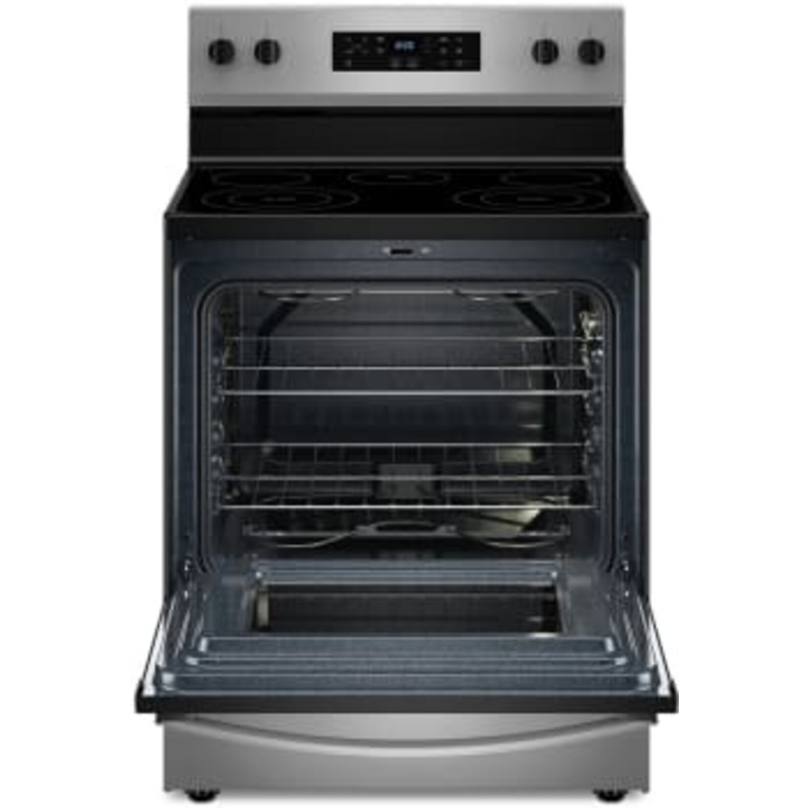Whirlpool #WFES3330RS Whirlpool 30 in. 5 Burner Element Freestanding Electric Range in Stainless Steel with Thermal