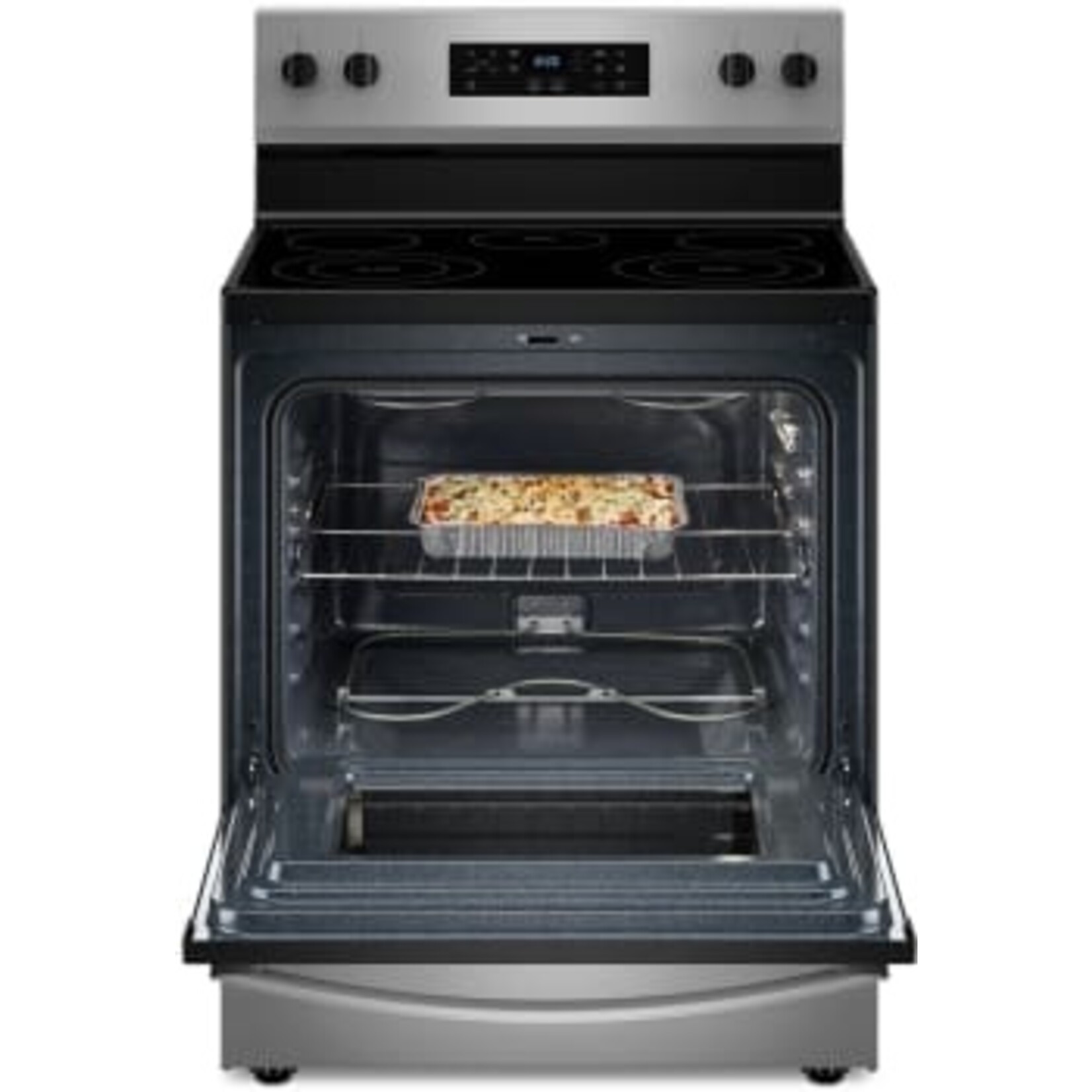 Whirlpool #WFES3330RS Whirlpool 30 in. 5 Burner Element Freestanding Electric Range in Stainless Steel with Thermal