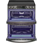 LG #LTEL7337F - LG 7.3 cu. ft. Smart Electric Double Oven Slide-in Range with InstaView®, ProBake® Convection, Air Fry, and Air Sous Vide
