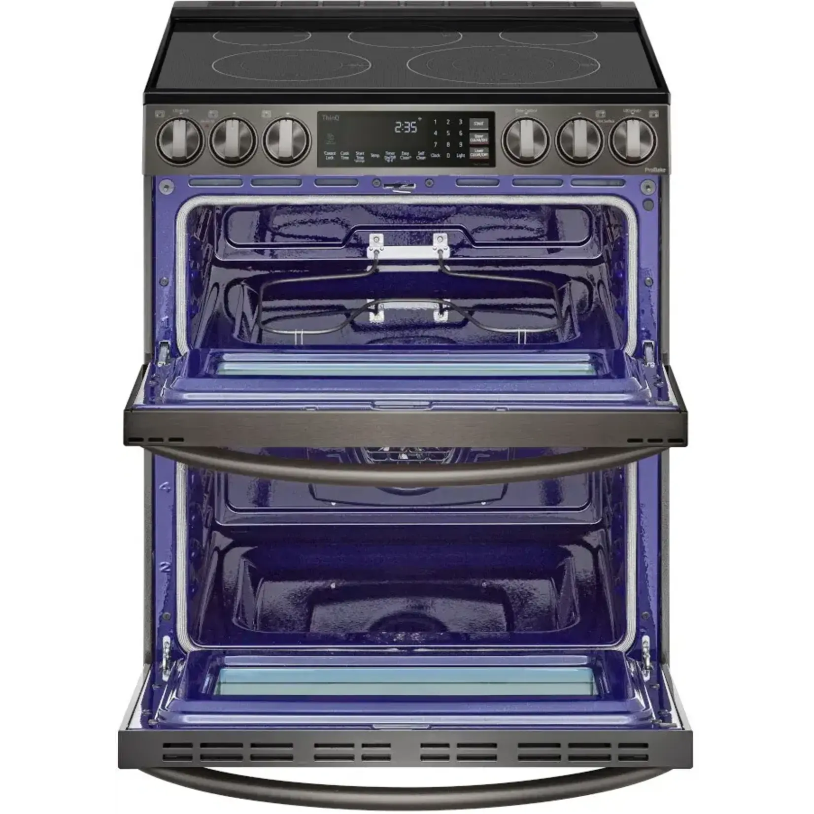 LG #LTEL7337F - LG 7.3 cu. ft. Smart Electric Double Oven Slide-in Range with InstaView®, ProBake® Convection, Air Fry, and Air Sous Vide