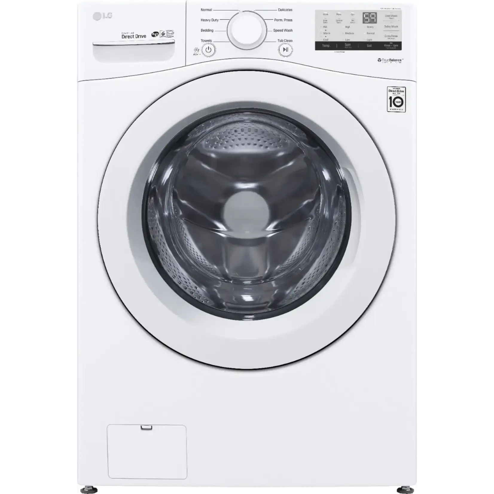 LG CK #WM3400CW - LG 4.5 Cu. Ft. LG Stackable Front Load Washer in White with Coldwash Technology