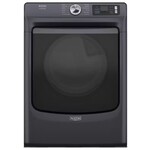 Maytag #MED7020RF MayTag 27 Inch Smart Pet Pro Front Load Electric Dryer with 7.4 cu. ft. Capacity, Steam Cycle, Quick Dry, Remote Start, Drum Light, Advanced Moisture Sensing and Energy Star Certified:Midnight Steel
