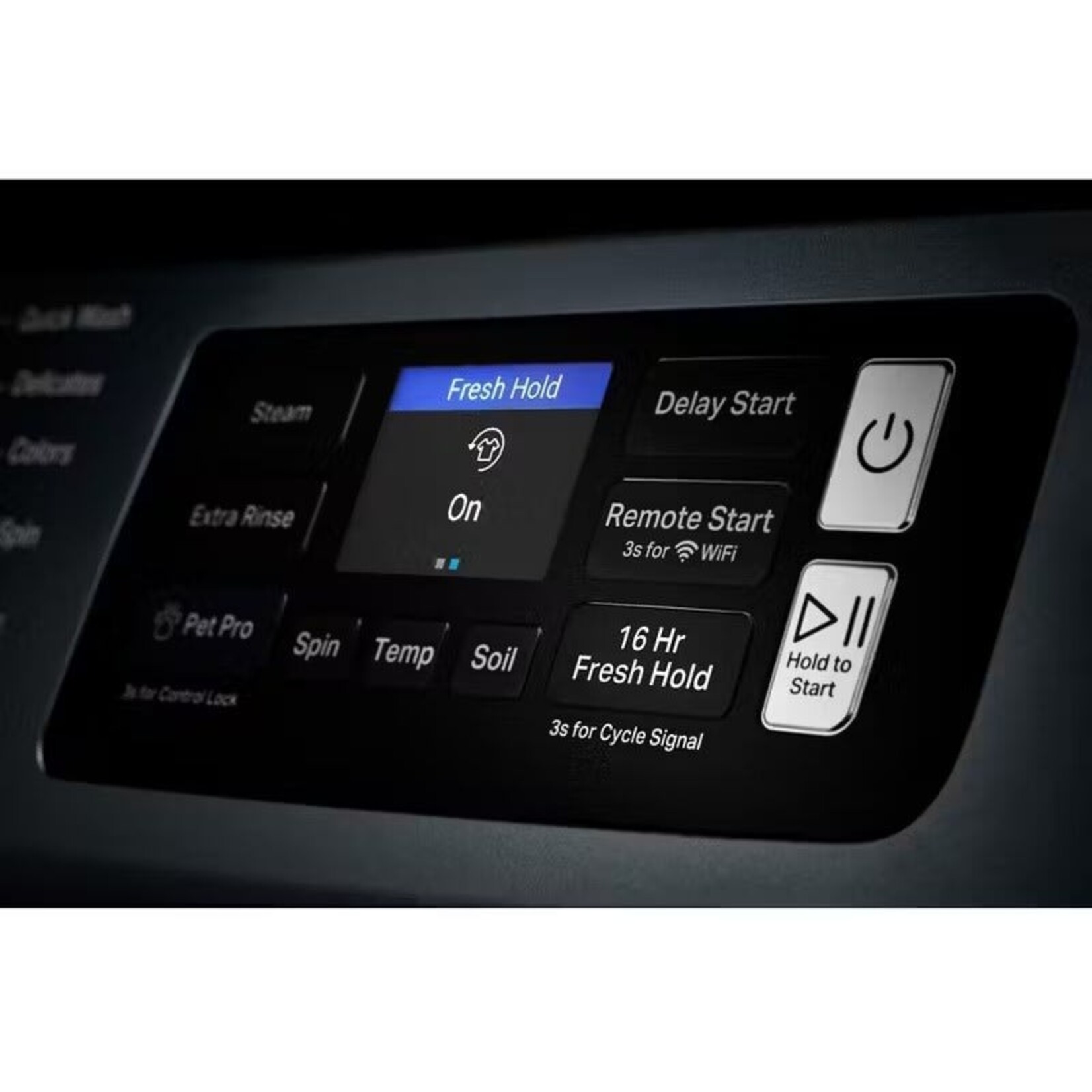 Maytag #MED7020RF MayTag 27 Inch Smart Pet Pro Front Load Electric Dryer with 7.4 cu. ft. Capacity, Steam Cycle, Quick Dry, Remote Start, Drum Light, Advanced Moisture Sensing and Energy Star Certified:Midnight Steel