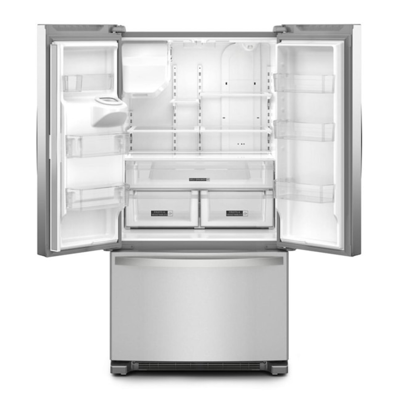 Whirlpool #WRFF3436RZ Whirlpool 36 in. 24.7 cu. ft. Standard Depth French Door Refrigerator in Fingerprint Resistant Stainless Steel