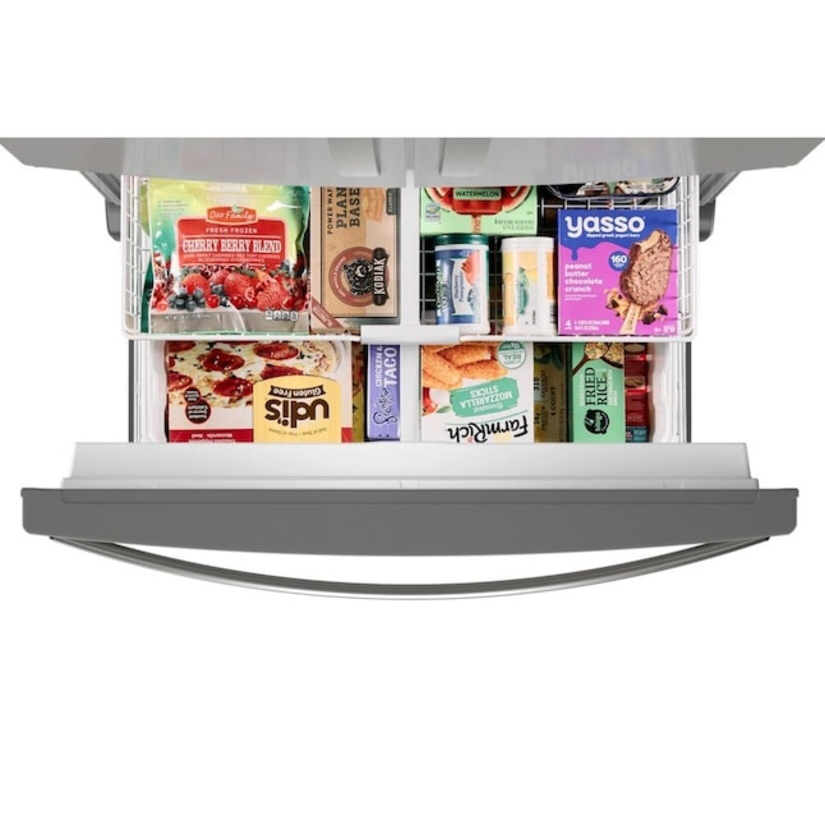 Whirlpool #WRFF3436RZ Whirlpool 36 in. 24.7 cu. ft. Standard Depth French Door Refrigerator in Fingerprint Resistant Stainless Steel