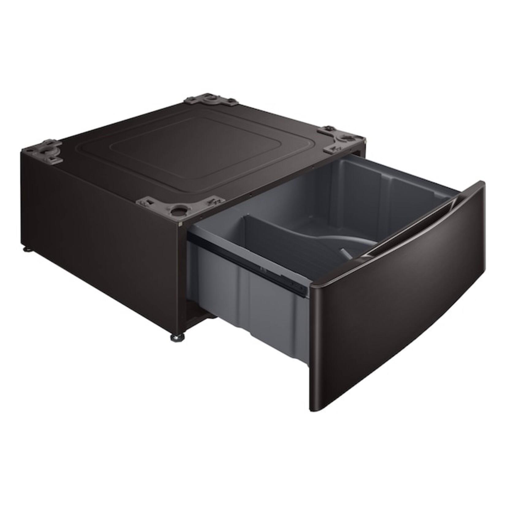 LG *WDP5B 29 in. Laundry Pedestal with Storage Drawer for Washers and Dryers in Black Steel